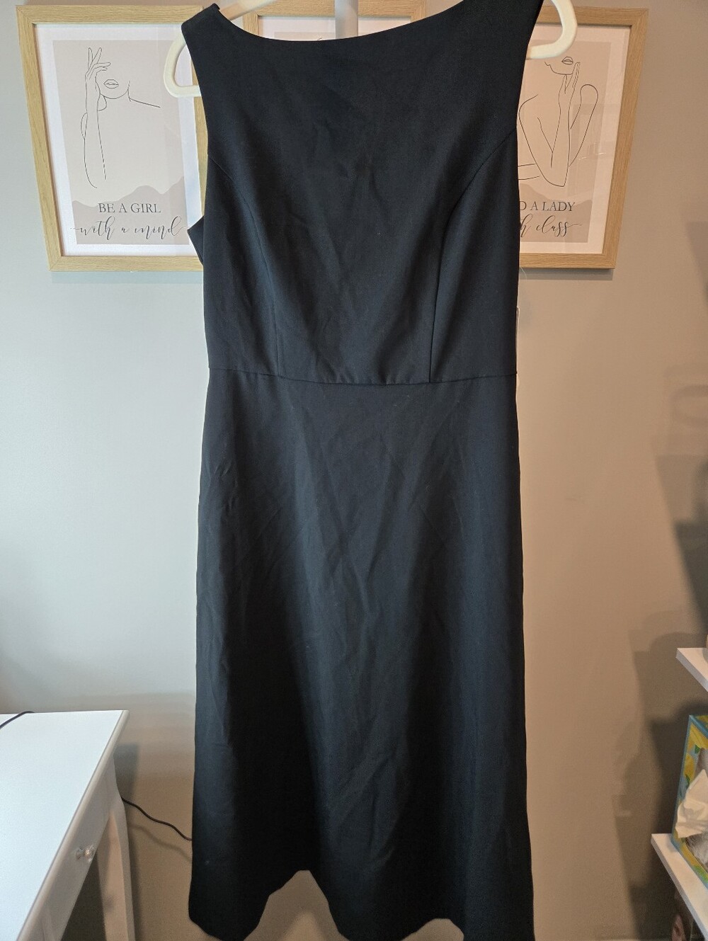 a new day Black Sleeveless Midi A-Line Dress